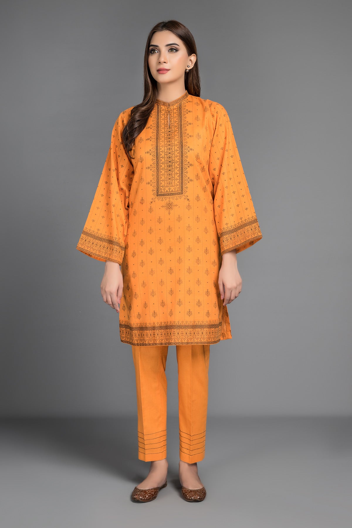 Printed Khaddar 2PC Dress