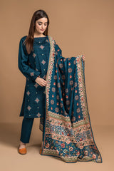 Printed & Embroiderd 3 Pcs Suit