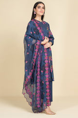 Digital Printed & Embroidered 3 Pcs Suit
