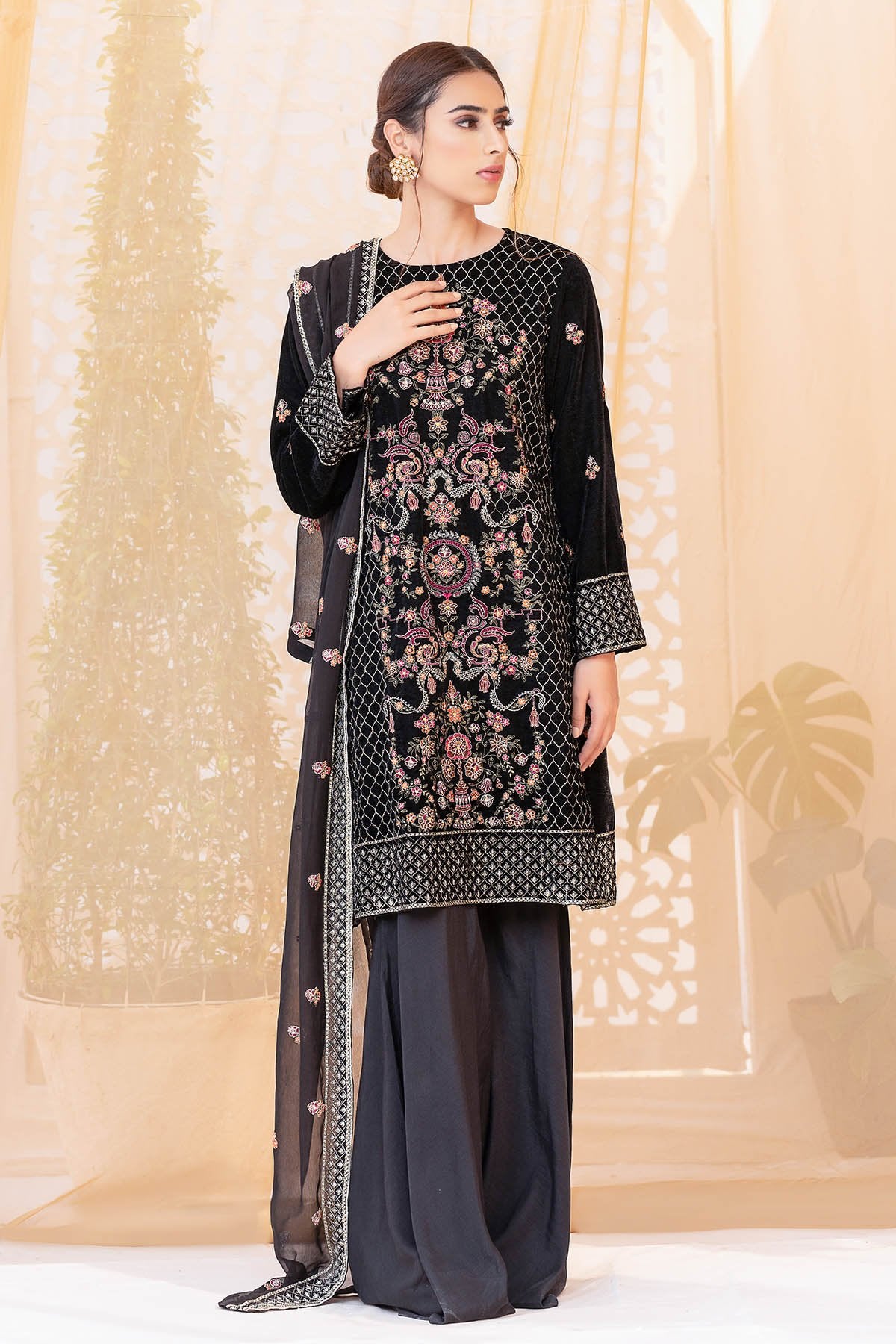 Embroidered & Embellished 2pc suit