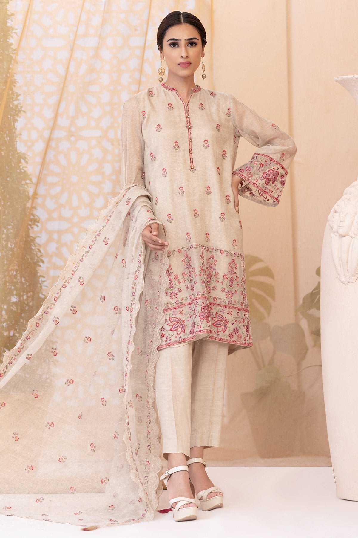 Embroidered & Embellished 2PC Suit