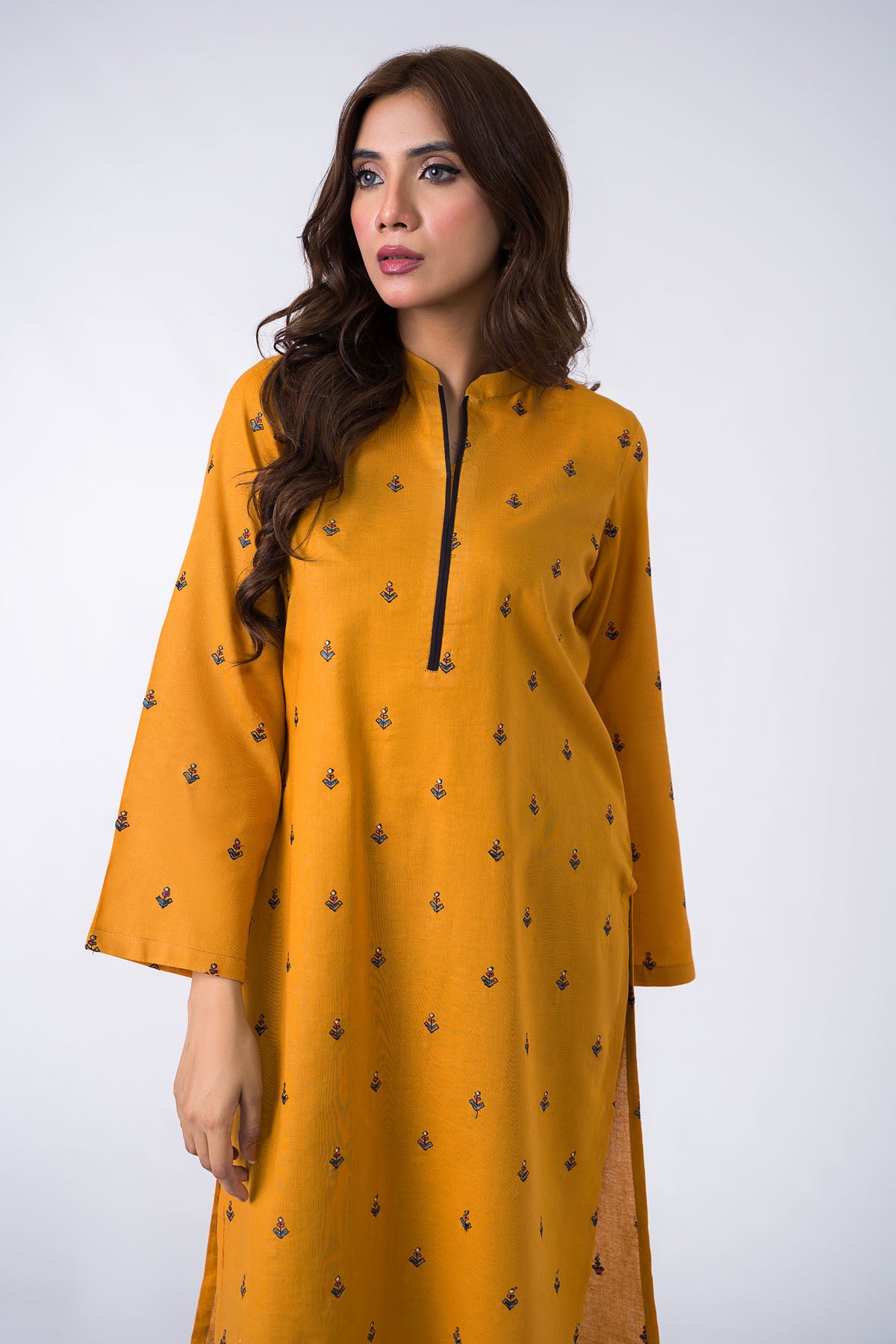 Lew23-1241-1Pc Embroidered Khadaar Shirt